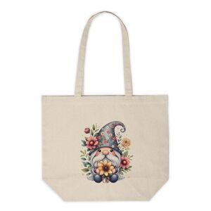 Spring Garden Gnome Custom Canvas Tote Bag